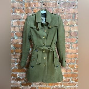 Burberry olive green wool jacket